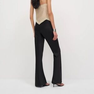 Reformation Black Silk Pants